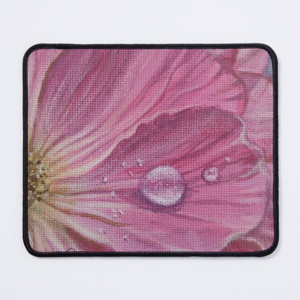 Item preview, Beautiful Pink flower with raindrops on petals unique painting designed and sold by DreamingAwake1.