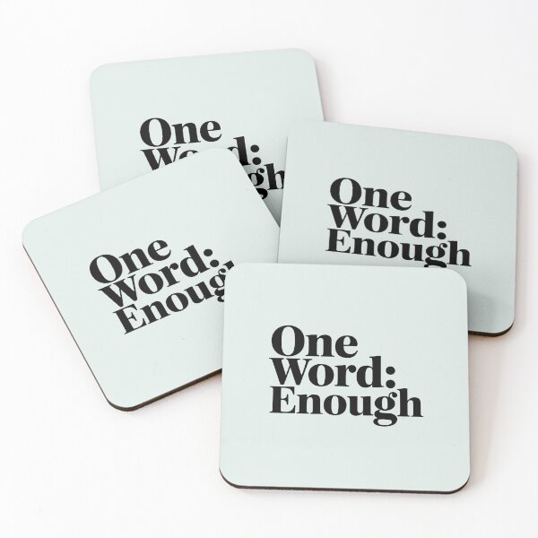 Item preview, One Word: Enough – Minimalist Quote Design designed and sold by Jollys-ArtShop.