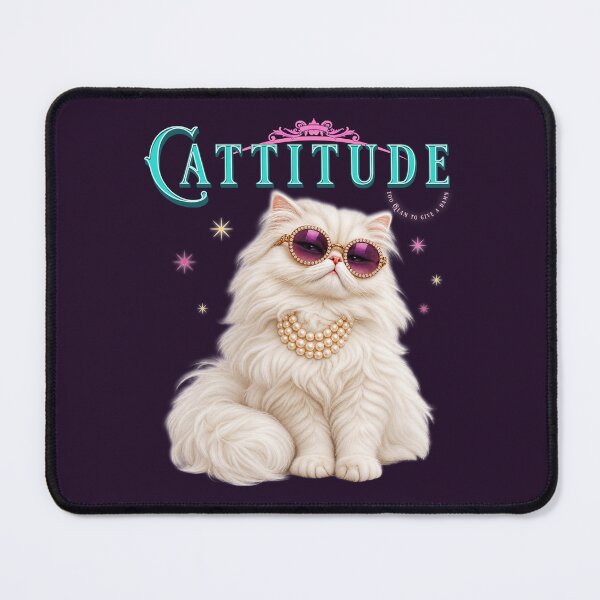 Item preview, Cattitude Persian Cat – Too Glam To Give A Damn  designed and sold by littleblued.
