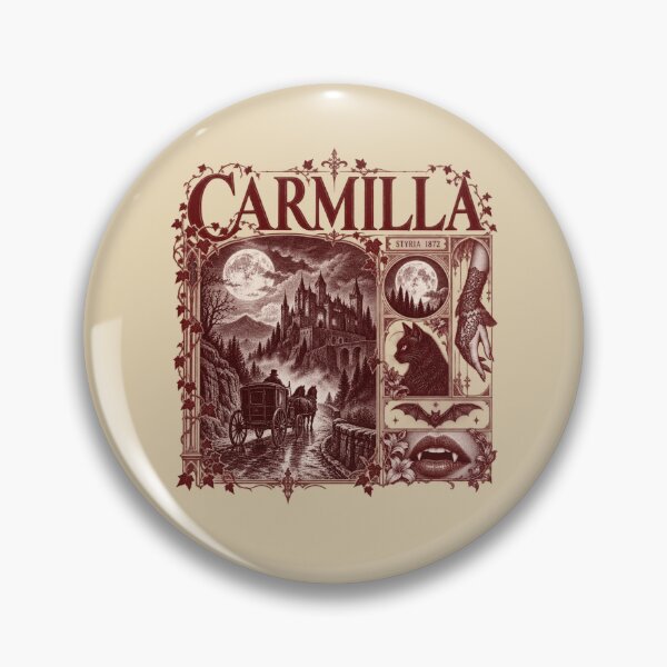 Item preview, Carmilla Gothic Vampire Reader designed and sold by POD DYNASTY | Original Print On Demand T-Shirt Graphics.
