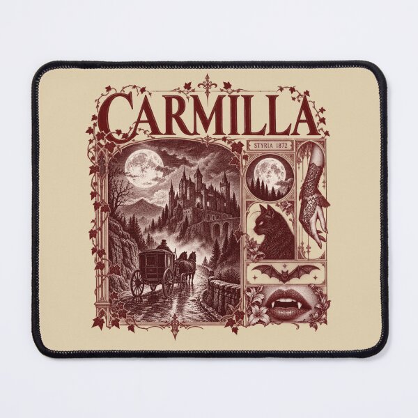 Item preview, Carmilla Gothic Vampire Reader designed and sold by POD DYNASTY | Original Print On Demand T-Shirt Graphics.