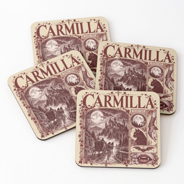 Item preview, Carmilla Gothic Vampire Reader designed and sold by POD DYNASTY | Original Print On Demand T-Shirt Graphics.