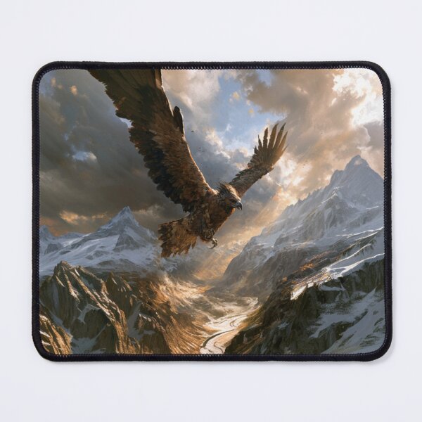 Item preview, A magnificent Thunderbird soaring powerfully above a vast mountain valley, Fantasy & Mythological Creatures designed and sold by CDC40.