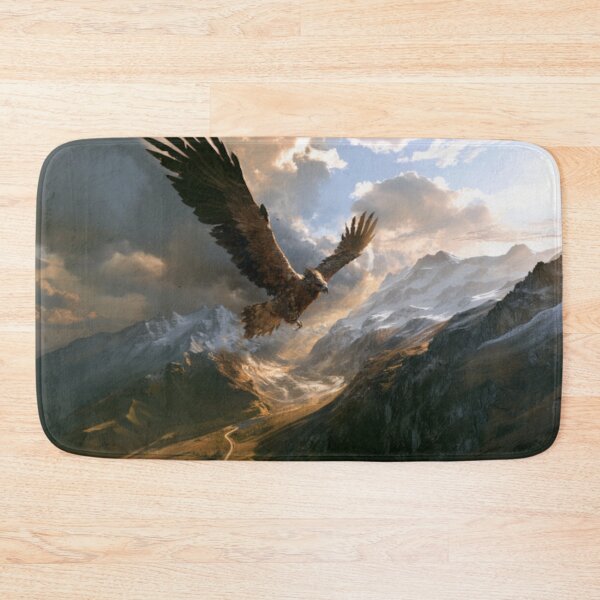 Item preview, A magnificent Thunderbird soaring powerfully above a vast mountain valley, Fantasy & Mythological Creatures designed and sold by CDC40.