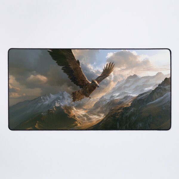 Item preview, A magnificent Thunderbird soaring powerfully above a vast mountain valley, Fantasy & Mythological Creatures designed and sold by CDC40.