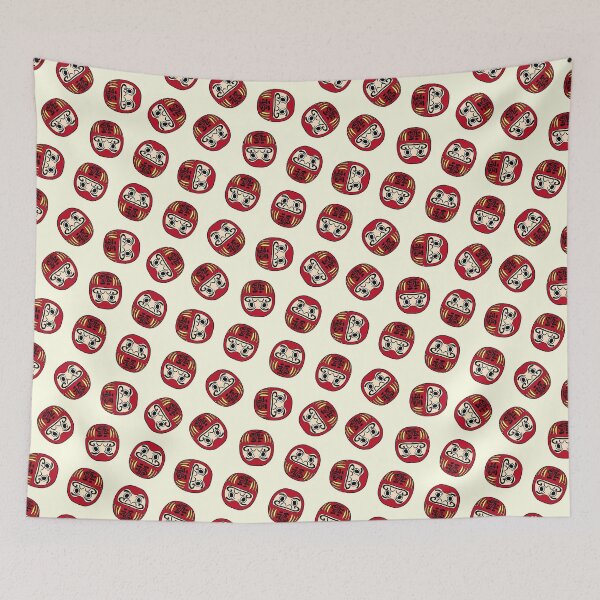 Item preview, Japanese daruma hand-drawn pattern designed and sold by kalandradesigns.