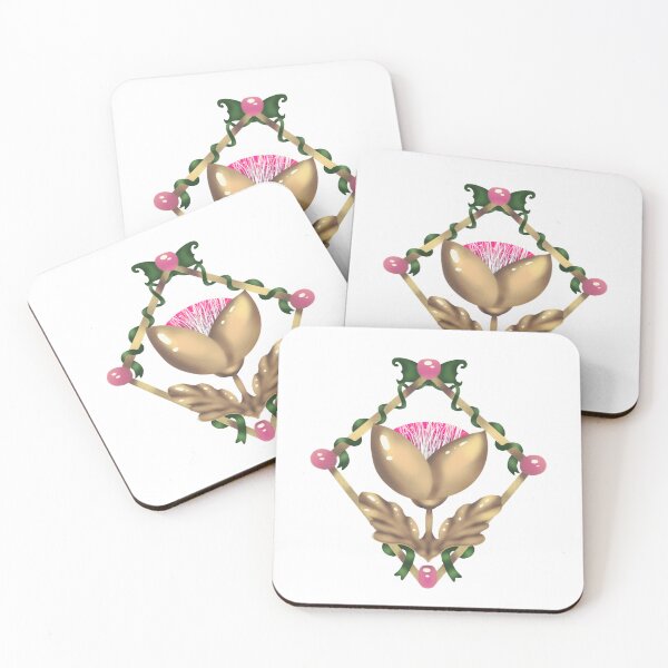 Item preview, Gilded Bloom Art Deco Floral Emblem designed and sold by Almanzart.