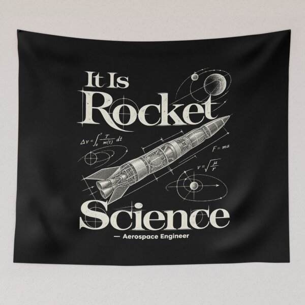Item preview, It Is Rocket Science Aerospace Engineer Vintage Blueprint Art designed and sold by SEINENGAPPI12.
