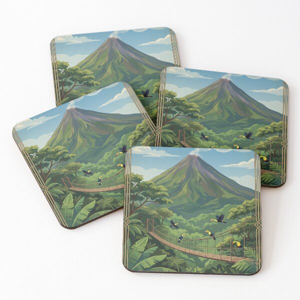 Item preview, Costa Rica Vintage Travel – Arenal Volcano Rainforest Toucan Pacific Coast designed and sold by Bomax121.