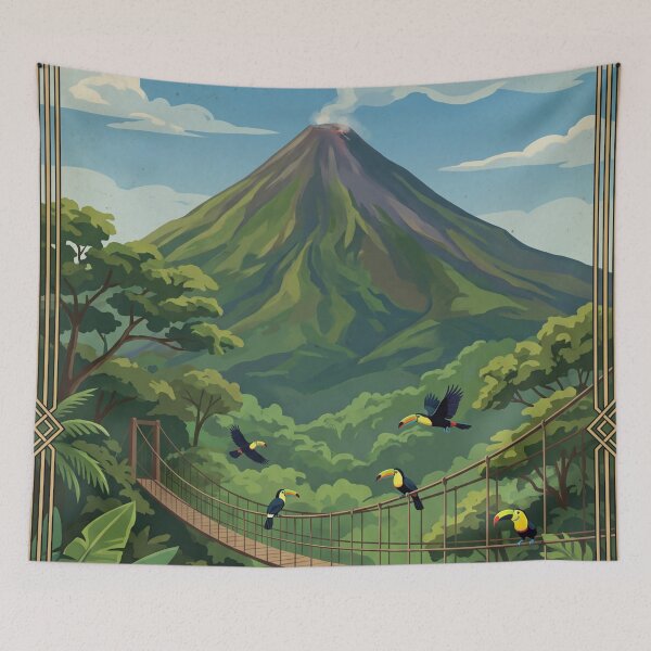 Item preview, Costa Rica Vintage Travel – Arenal Volcano Rainforest Toucan Pacific Coast designed and sold by Bomax121.