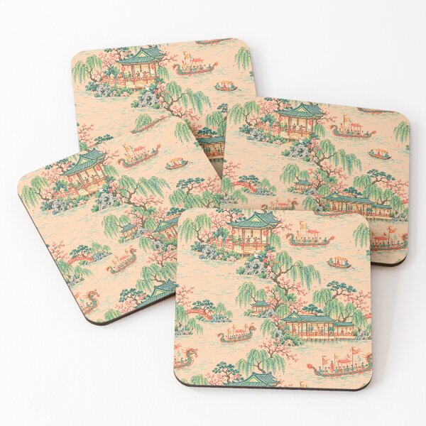 Item preview, The Garden of Dragon Boats – Chinese-Inspired Festival Landscape Pattern designed and sold by Bodique.