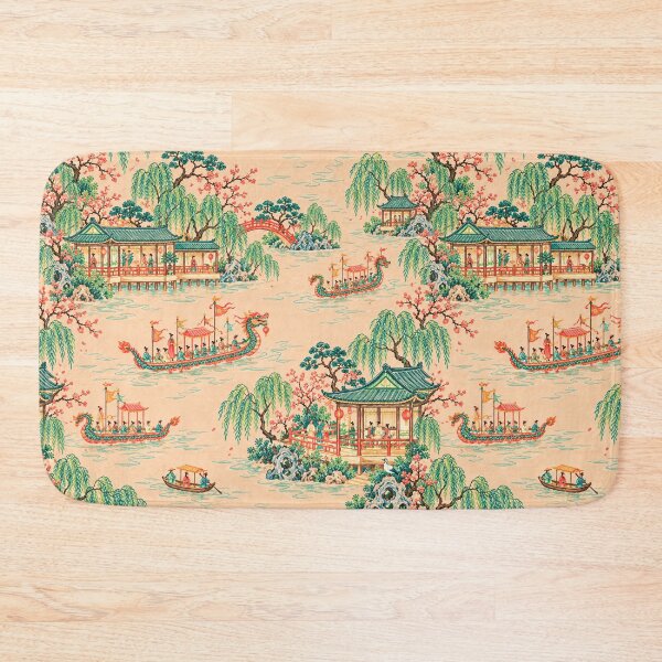 Item preview, The Garden of Dragon Boats – Chinese-Inspired Festival Landscape Pattern designed and sold by Bodique.