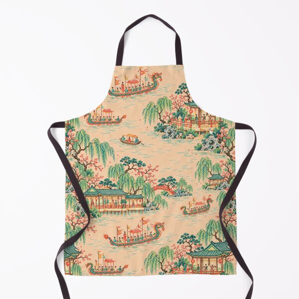 Item preview, The Garden of Dragon Boats – Chinese-Inspired Festival Landscape Pattern designed and sold by Bodique.