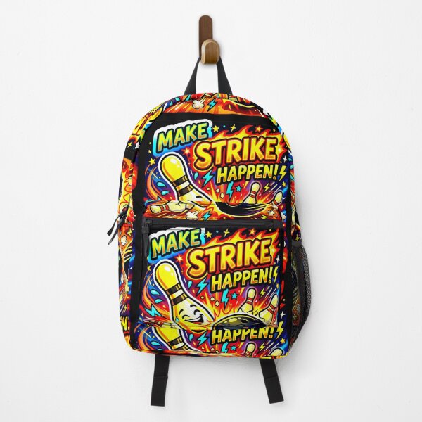 Item preview, Funny Cartoon Bowling Motivational Sport Quote | MAKE STRIKE HAPPEN! designed and sold by Giulivo Store Graphic.