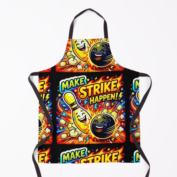Item preview, Funny Cartoon Bowling Motivational Sport Quote | MAKE STRIKE HAPPEN! designed and sold by Giulivo Store Graphic.