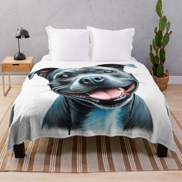 Item preview, Blue Staffy Portrait designed and sold by MaedK.