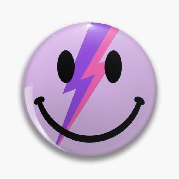 Artikelvorschau, Kollektion lila Blitz-Smileys – Retro Glam Rock entworfen und verkauft von cheekylorns.