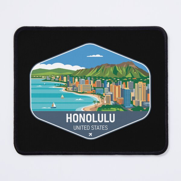 Item preview, Honolulu United States Travel Souvenir designed and sold by RareDeerArt.