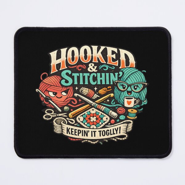 Item preview, Hooked & Stitchin' - Yarn Crafting Funny Knitting designed and sold by SidTastic .