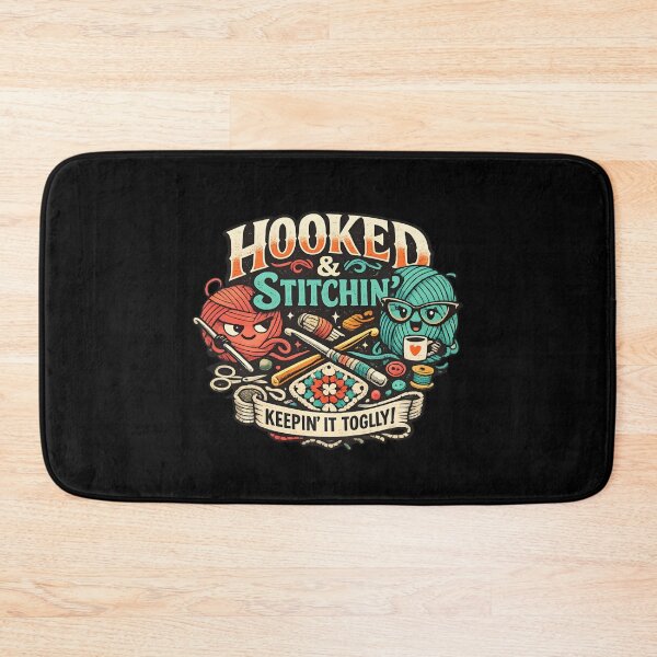 Item preview, Hooked & Stitchin' - Yarn Crafting Funny Knitting  designed and sold by SidTastic .