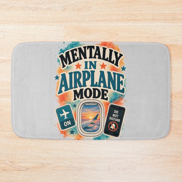 Item preview, Mentally In Airplane Mode Funny Introvert Travel Humor Design designed and sold by MarselArt.