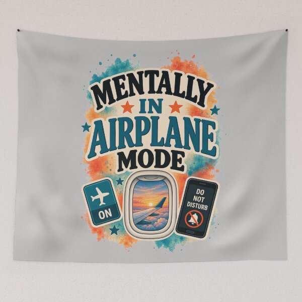 Item preview, Mentally In Airplane Mode Funny Introvert Travel Humor Design designed and sold by MarselArt.