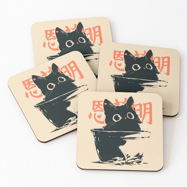 Item preview, Black Cat Peeking Pot Plant Japanese designed and sold by mustbewhy.