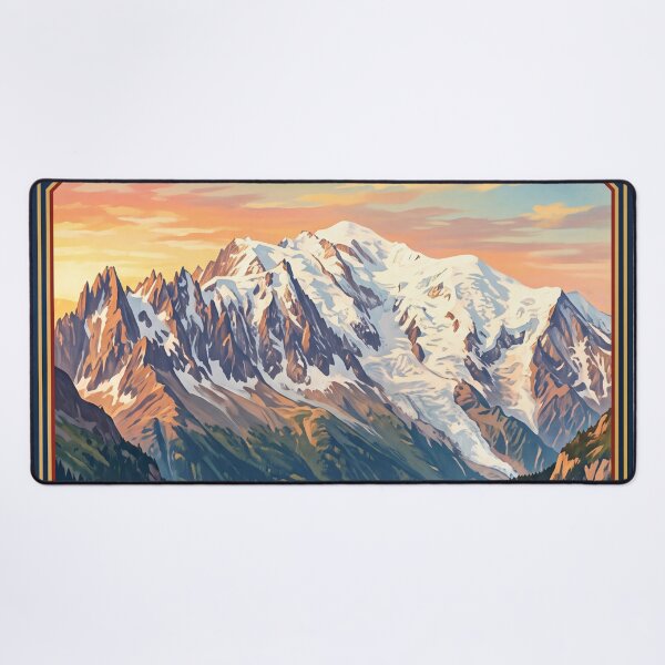 Item preview, Monte Bianco Italy Vintage Travel – Mont Blanc Massif Courmayeur Aosta Valley designed and sold by Bomax121.