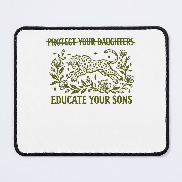 Item preview, Protect Your Daughters Educate Your Sons Feminist Leopard Floral designed and sold by cerima.