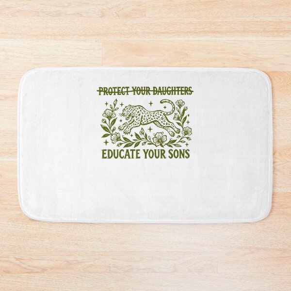 Item preview, Protect Your Daughters Educate Your Sons Feminist Leopard Floral designed and sold by cerima.