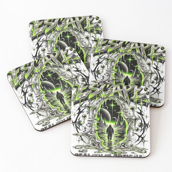 Item preview, Escape Reality Is Optional Sci-Fi Graffiti T-Shirt Design designed and sold by KIDEnia.