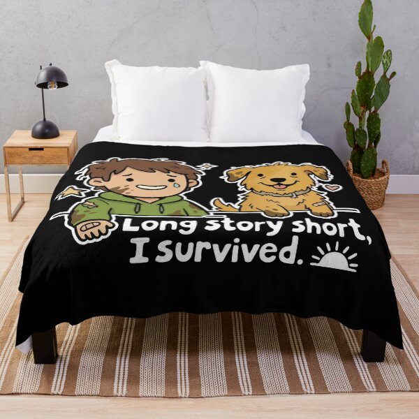 Item preview, Long Story Short, I Survived Dog Lover Funny T-Shirt designed and sold by Life Farming.