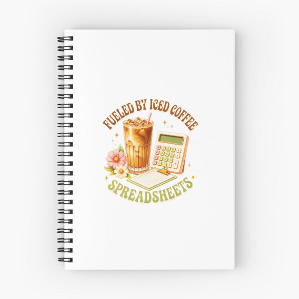 Artikelvorschau, Angetrieben von Eiskaffee und Tabellenkalkulationen – Retro-Buchhalter-Ästhetik entworfen und verkauft von Créative touche .
