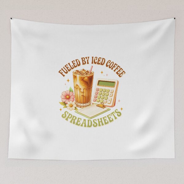 Item preview, Fueled By Iced Coffee And Spreadsheets Retro Accountant Aesthetic designed and sold by Créative touche .