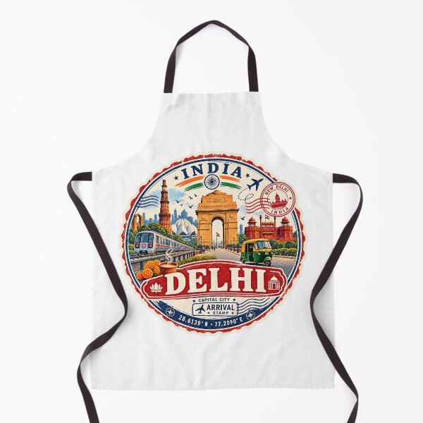 Aperçu de l'œuvre Delhi tampon passeport vintage Inde créée et vendue par fritz-10signer.