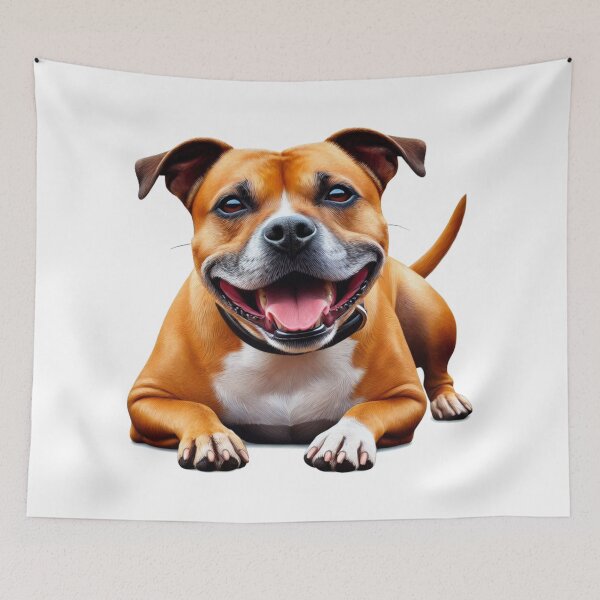 Item preview, Red Staffy Portrait designed and sold by MaedK.