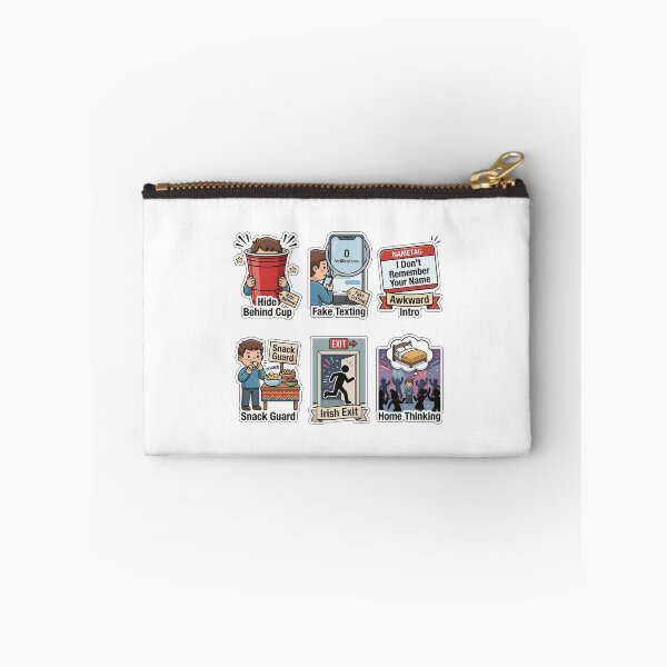 Item preview, Awkward Small Talk New Year Party Sticker Pack - Introvert Humor designed and sold by SimpleP.