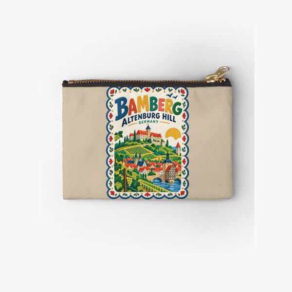 Item preview, Bamberg Altenburg Hill Germany Embroidered Travel Illustration designed and sold by Witsprings.