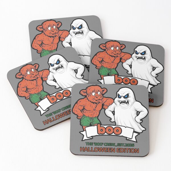 Item preview, • Buff Highland Cow and Angry Ghost Boo Crew Halloween 2026 designed and sold by PalettePop..