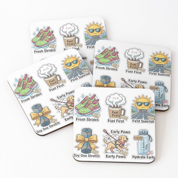 Item preview, Over-enthusiastic Early Jan 1st Walkers Sticker Pack - Morning Resolution designed and sold by SimpleP.