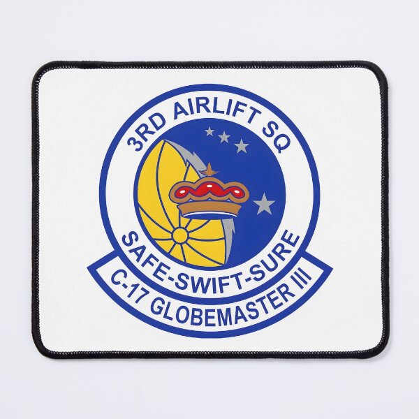Artikelvorschau, USAF 3rd Airlift Squadron C-17 Globemaster III Emblem entworfen und verkauft von CharlieDesings.