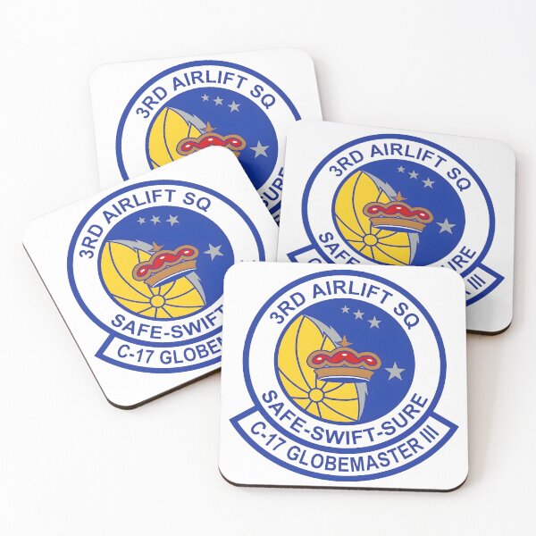 Artikelvorschau, USAF 3rd Airlift Squadron C-17 Globemaster III Emblem entworfen und verkauft von CharlieDesings.