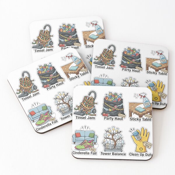 Item preview, Post-Party Cleaning Up Disasters Sticker Pack - Jan 1st Cleanup designed and sold by SimpleP.