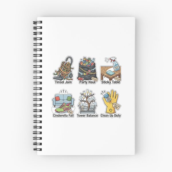 Item preview, Post-Party Cleaning Up Disasters Sticker Pack - Jan 1st Cleanup designed and sold by SimpleP.