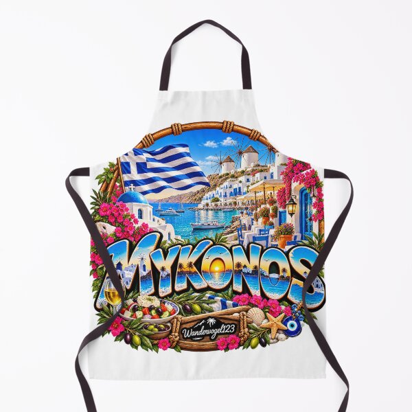 Item preview, Mykonos Greece – Greek island windmills & Aegean Sea designed and sold by Wandervogel123.