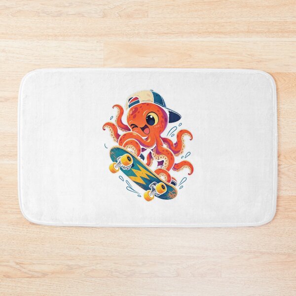 Item preview, Cute Skateboarding Octopus Funny Ocean Character designed and sold by SHRETAM CO..