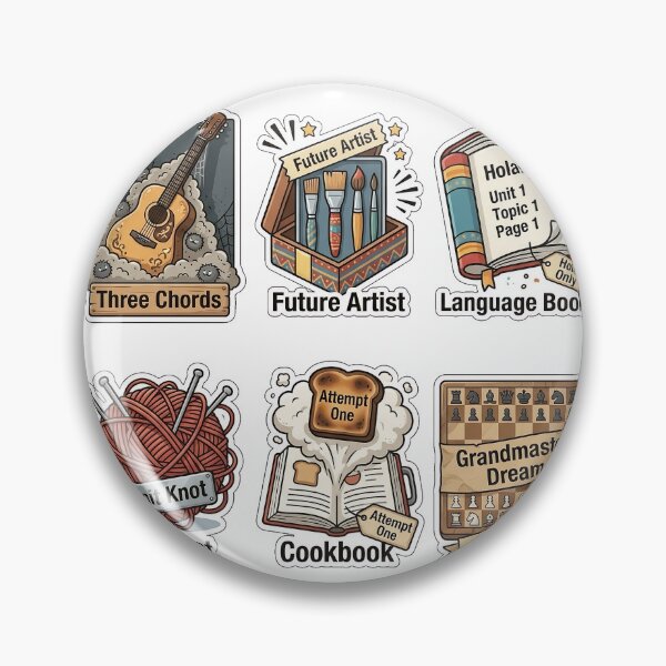 Item preview, Unused New Year Learning & Skill Hobbies Sticker Pack - New Year Hobby designed and sold by SimpleP.
