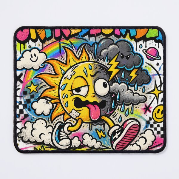 Item preview, Internal Forecast Unpredictable Doing Life Graffiti Sun Storm T-Shirt Design designed and sold by KIDEnia.