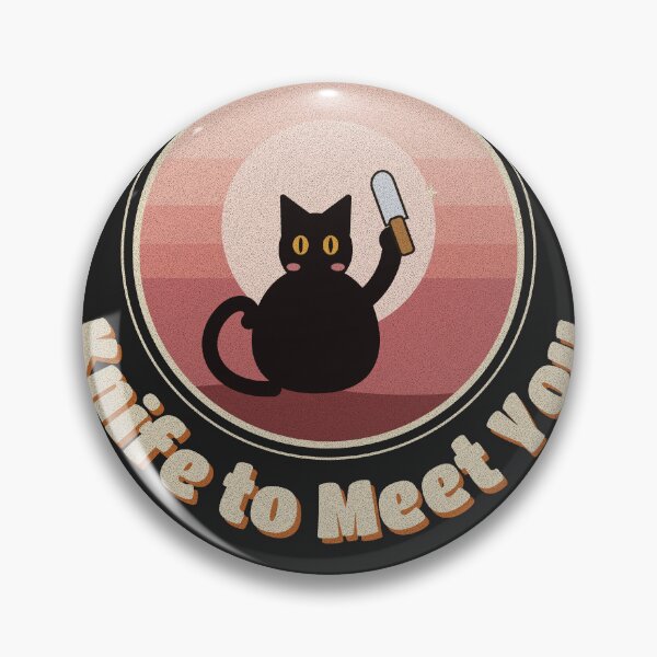 Artikelvorschau, Knife to Meet You Funny Black Cat Butter Knife entworfen und verkauft von somebasic.