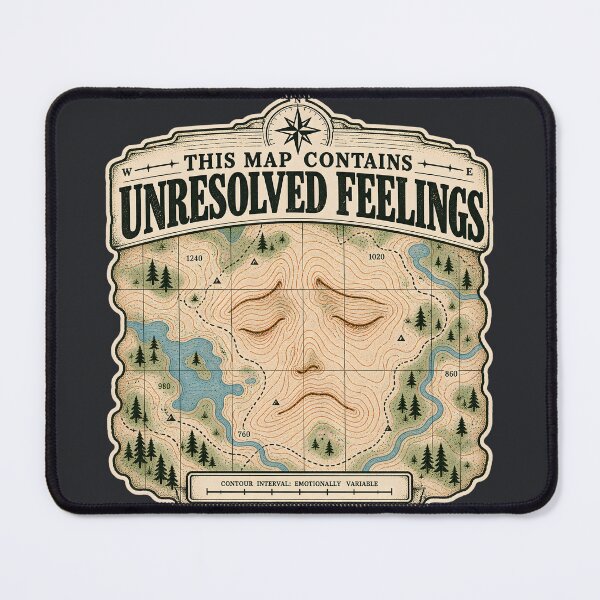 Item preview, This Map Contains Unresolved Feelings - Funny Cartography & GIS Design designed and sold by FashCode.